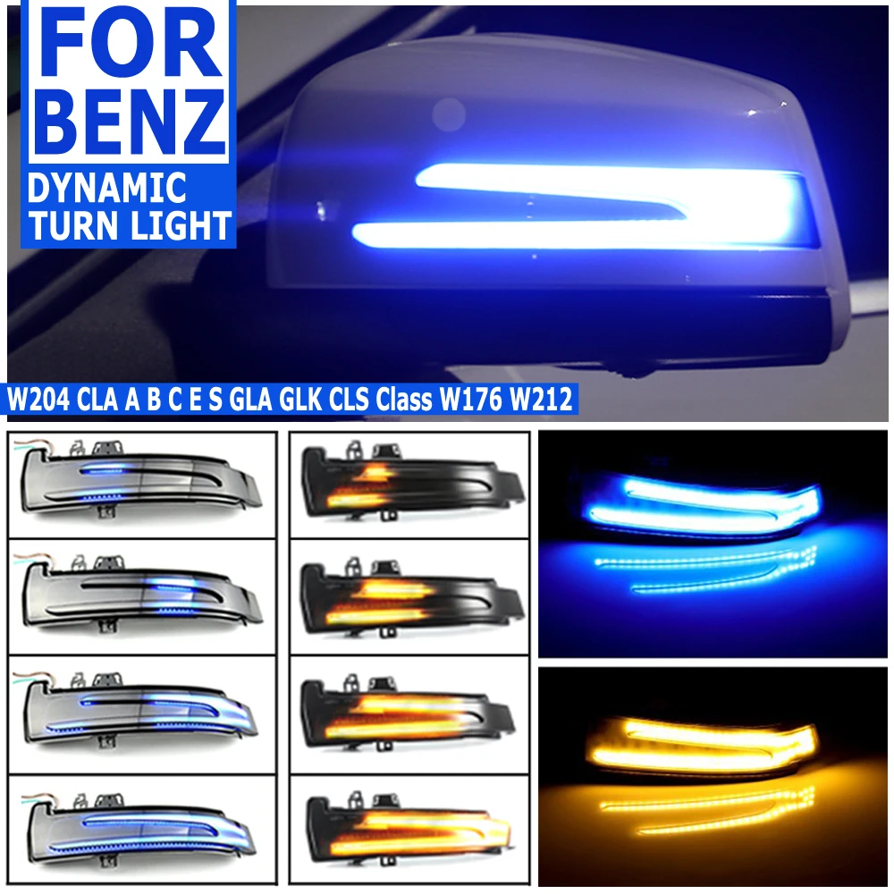 

Car Dynamic Led Turn Signal Rearview Mirror Indicator Blinker Light For Mercedes Benz W204 W176 W212 CLA C E S GLA GLK CLS Class