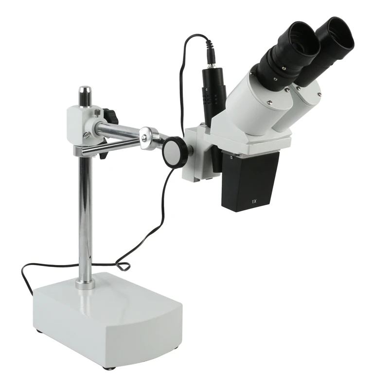 

10X/20X 20X/40X Stereo Binocular Microscope 230mm Working Distance + Boom Arm For PCB Soldering Phone Repair Lab Anatomy