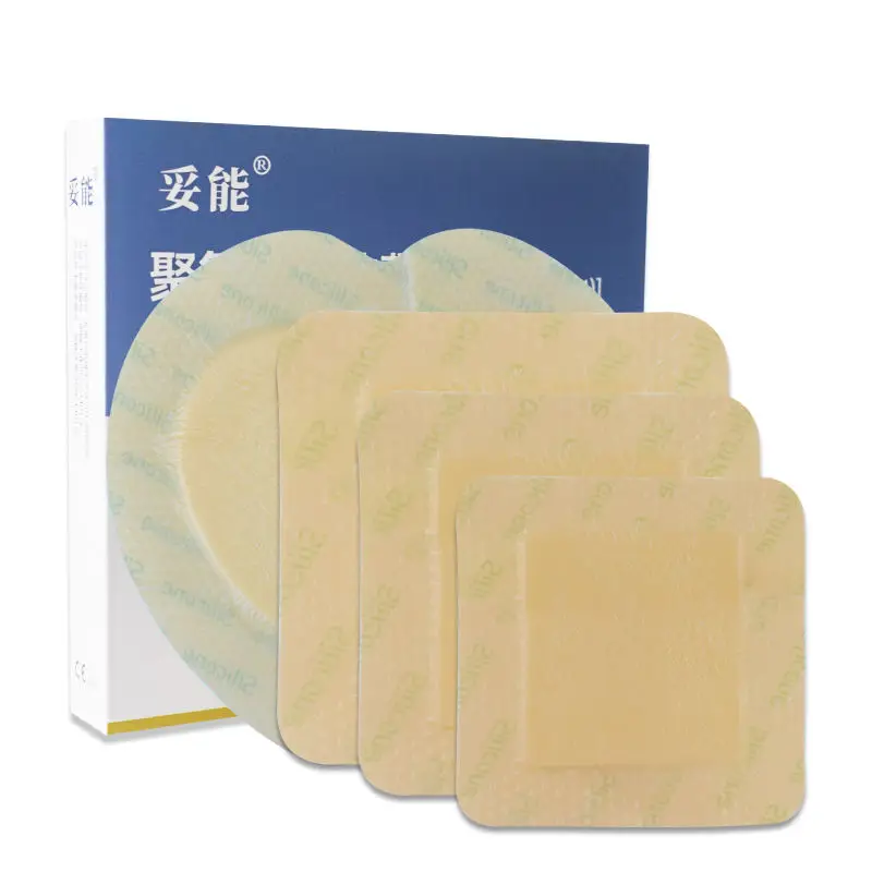 5Pcs Waterproof Hydrocolloid Adhesive Wound Dressing Silicone Self Adhesive Foam Dressing Tape Bedsore Healing Pad Patch