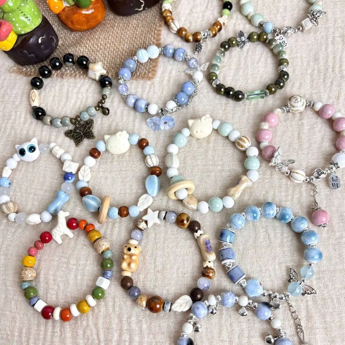 

3 pieces wholesale ceramic stall boutique bracelet bracelet niche original customization
