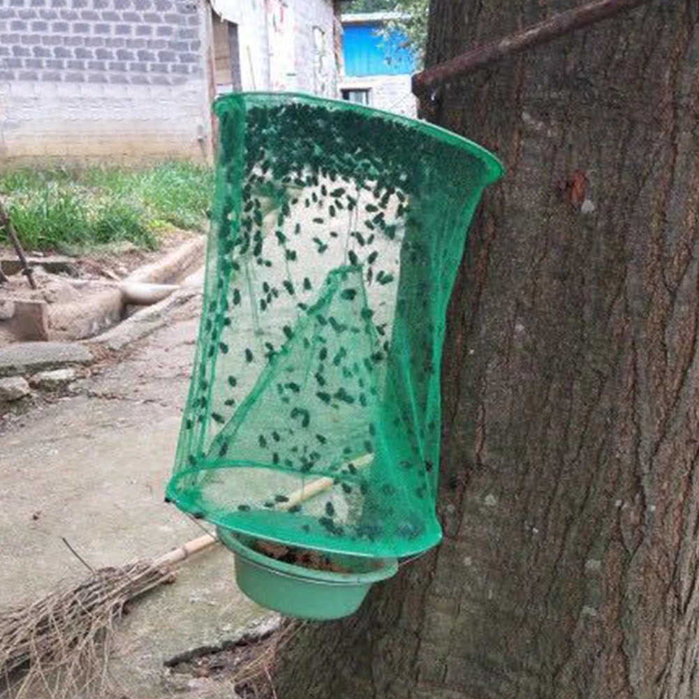 

6/8pcs Fly Catcher Killer Summer Hanging Cages Farm Mesh Reusable Fly Trap Garden Portable Pest Control Outdoor Ranch Foldable