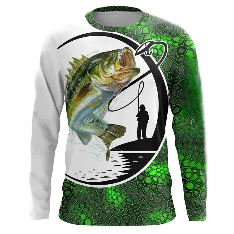 Fishing Shirts Men's T-Shirts Long Sleeve Mens Clothes Autumn Streetwear Crew Neck Pullovers Mens T Shirt Casual Men Clothing - Image 13
