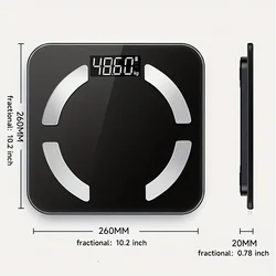 Smart Scale Track Weight BMI Body Fat High-Capacity Health Monitor with App 400lbs weighing scale Bluetooth Precision