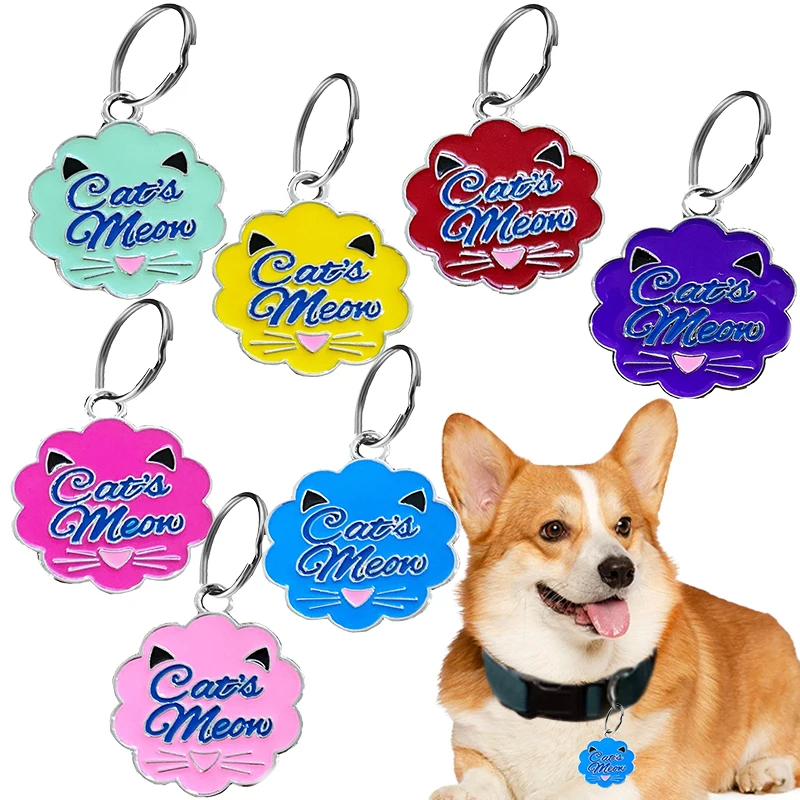 Pet Dog ID Tag Free Laser Engraving Personalized Custom Cat Puppy Name Pendant Tags Pets Tag Collar Anti-lost Nameplate