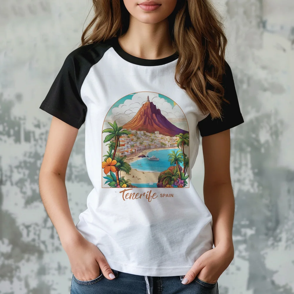 Tenerife Tee women Y2K tshirt girl graphic clothing