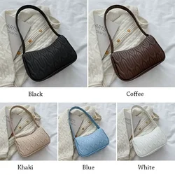 Fashion Women Handbag PU Leather Shoulder Bags Luxury Underarm Bag Female Casual Solid Color Messenger Bag for Women