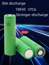 18650 MAH 3000 V rechargeable lithium ion battery for vtc6 3.7V 3000 MAH battery for toys, tools, 1 to 5-piece set