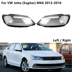 L/R Headlight Lens Cover For VW Jetta (Sagitar) MK6 2012-2018 Front Headlamp Transparent Cover Lampshade Headlight Shell Lens