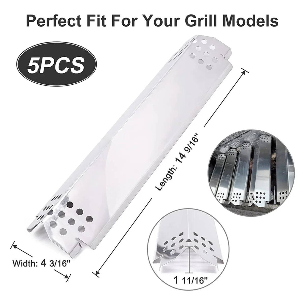 

Grill Hot Plate, Fire Barrier Enamel Hot Plate Stainless Steel Grill Heating Tent, Flame Mash for Nexgrill 720-0888