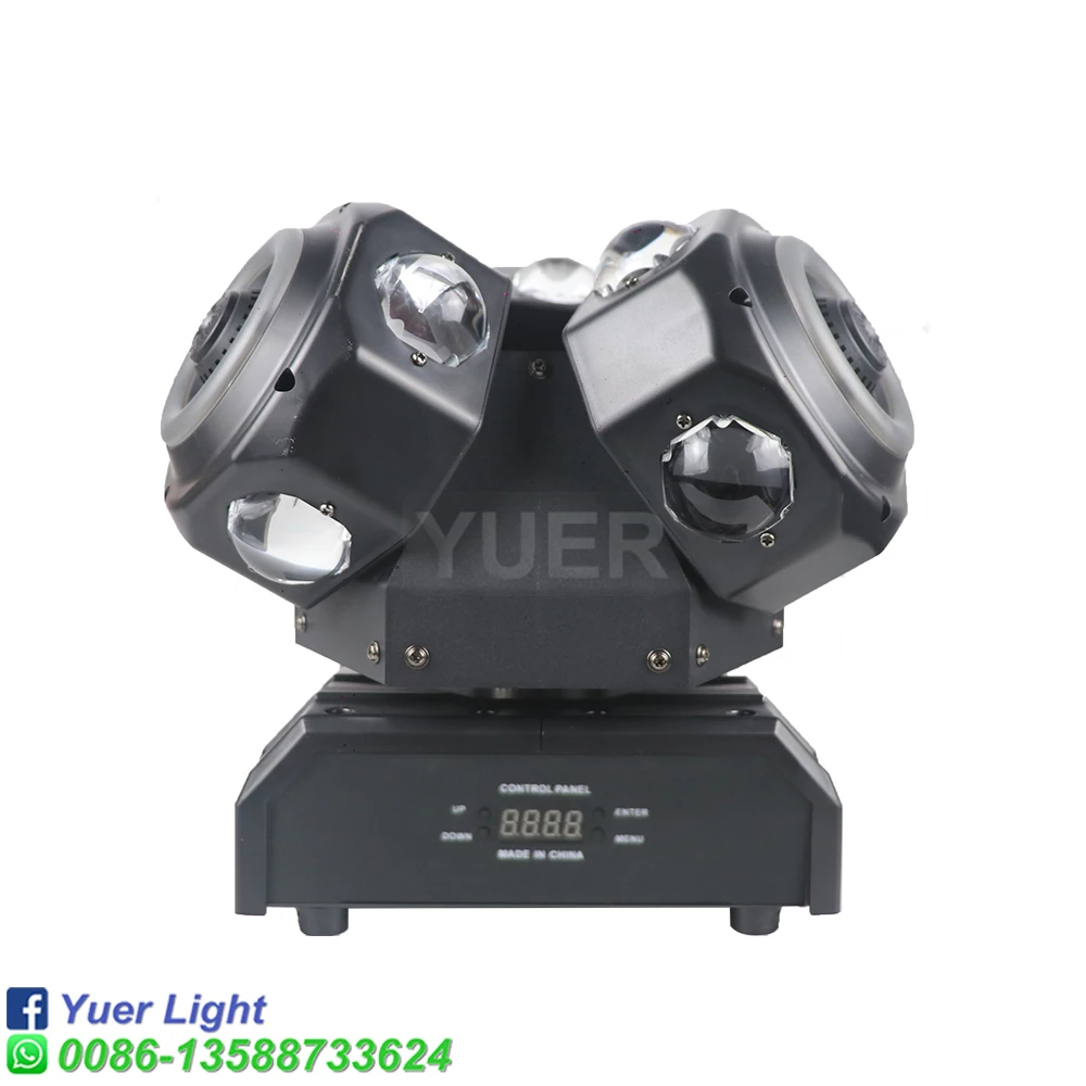 YUER NEW Mold 12X10W 3 head moving head light With RGB Laser With Aperture Light For DJ Disco Stage Wedding Music Party Bar