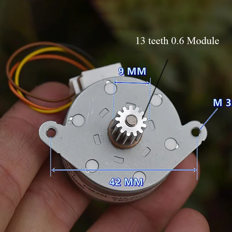 

NMB 7.5° 35mm Stepper Motor 2-Phase 4-Wire 3mm Shaft 13T 0.6 Module for CNC 3D Printer Robotics
