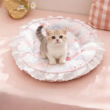 

Стильные восьмиугольные лежанки для собак из вельвета с мультяшным рисунком, водонепроницаемые, средние, для осени, утепленные, вентилируемые, с поддержкой и наполнителем