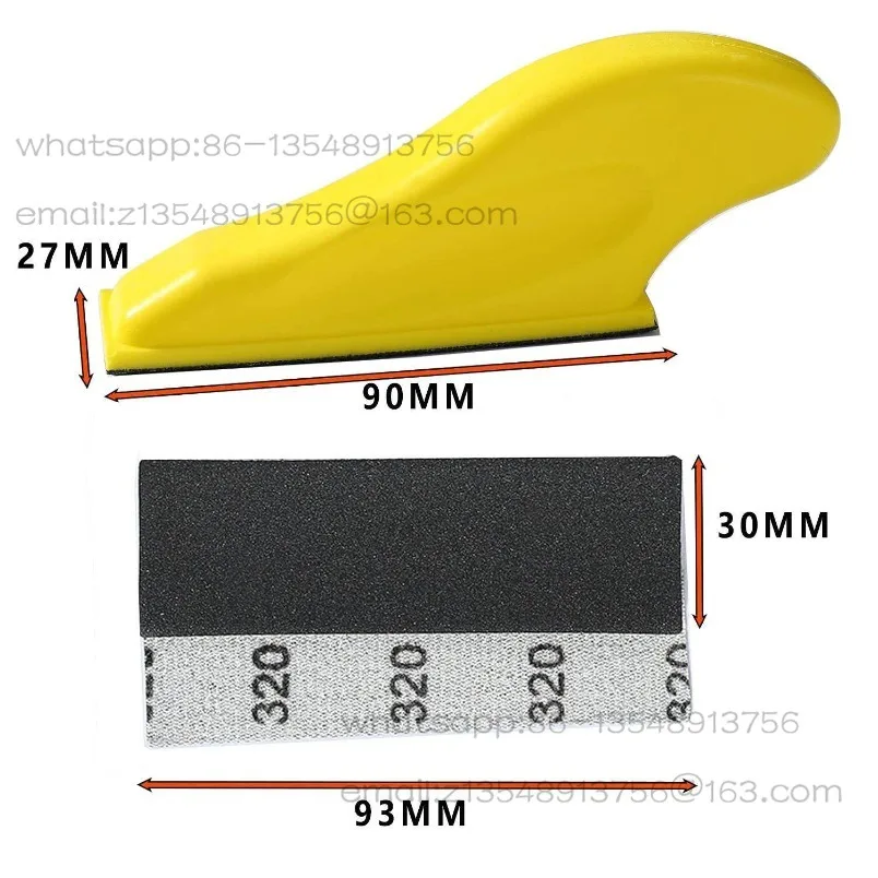 30×93mm Backing Velvet Self-Adhesive Sandpaper 71-Piece Set Manual Pallet Woodworking Grinding and Polishing Combination
