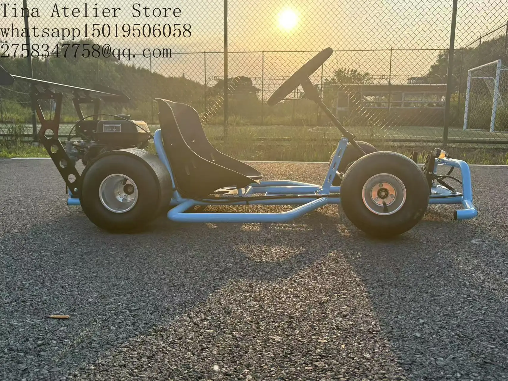 Electric Street Legal Adult Ga=soline Go Kart Frame Racing Children and Adults Para dos Personas