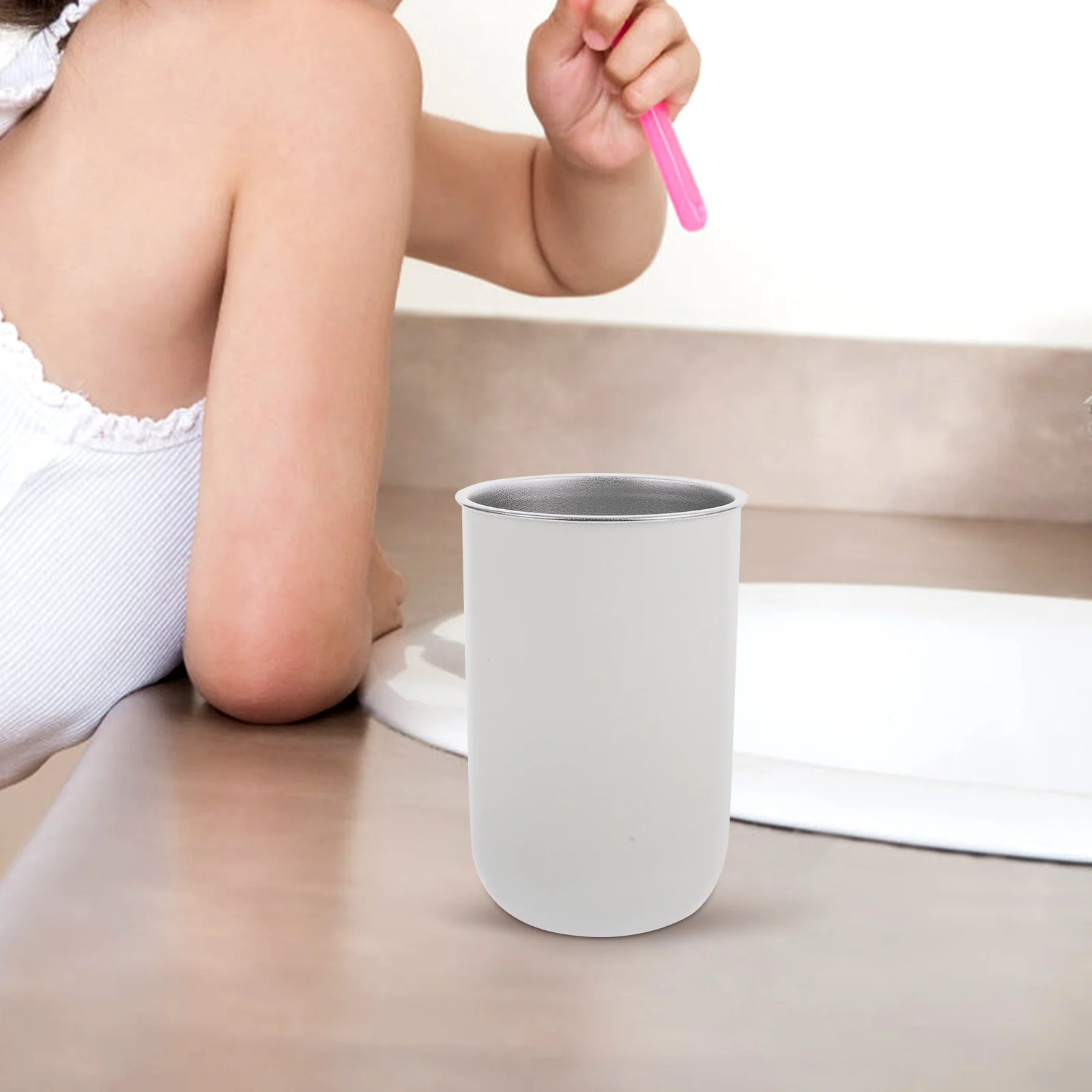 

Stainless Steel Mouthwash Cup Kid Toothbrush Holder Travel Cups Bathroom Mug Reusable Drinking Easy Operation Smooth Surface
