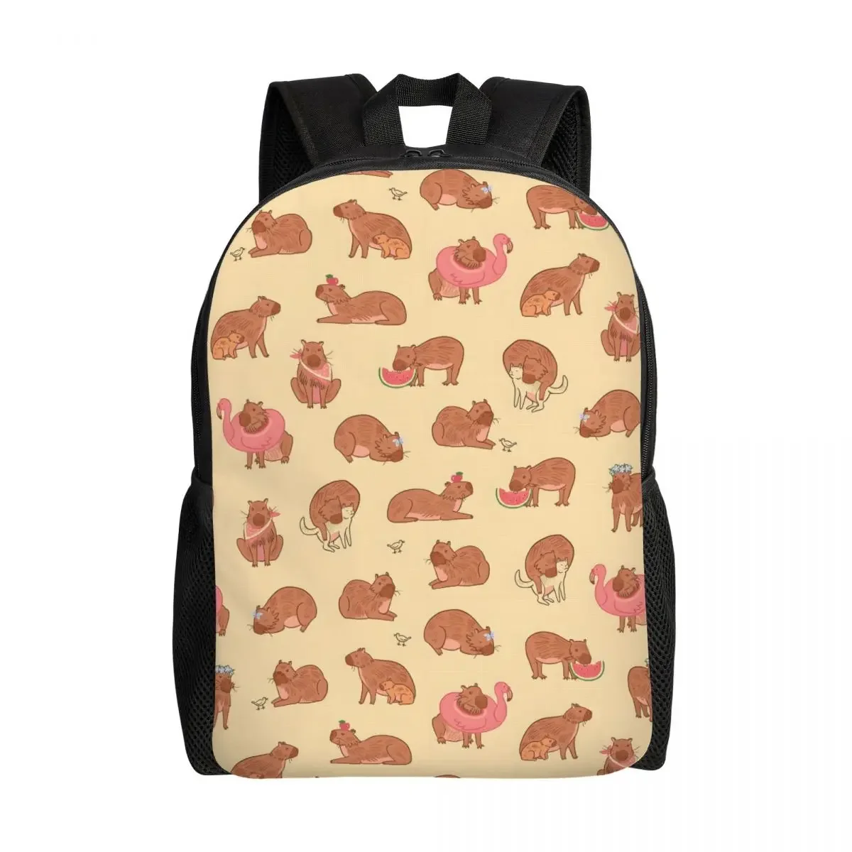 

Custom Funny Capybara Popular Animals Pattern Travel Backpack Men Women School Computer Bookbag College Student Daypack Bags