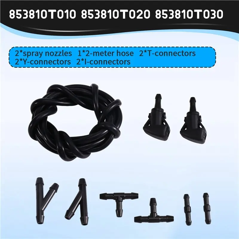 NEW HOT In Stock-98630-3J000 Front Windshield Washer Nozzle Jet Hose Connector T Y I Kit For Hyunda Santa Fe IX40 Azera Kai Sore