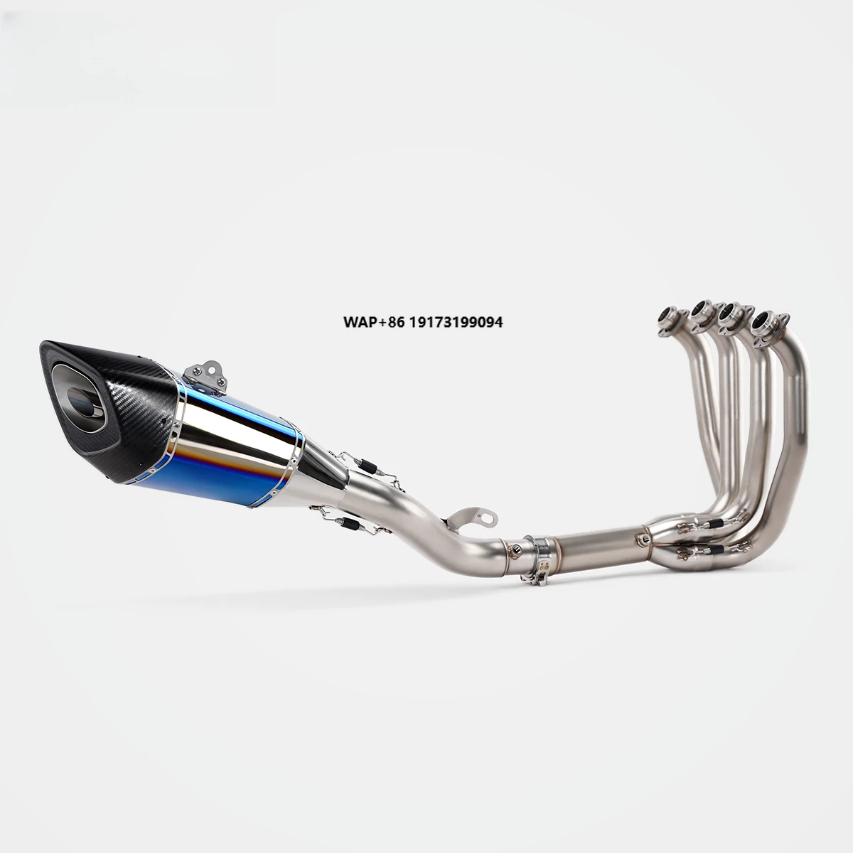 New Condition Custom Parts Exquisite Blueing Effect Coating Motorcycle Full Length Exhaust Pipe for ZX-6R ZX-4R