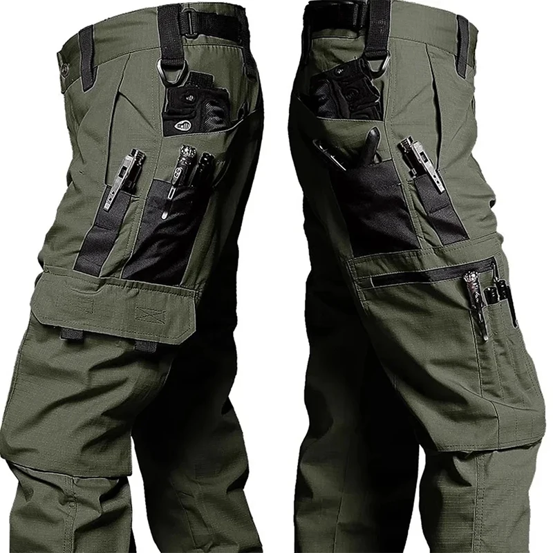 Outdoor Work Tactical Pants Camouflage Cargo Trousers Waterproof Multi-pocket Wear-Resistant Outdoor Training Workwear Trousers