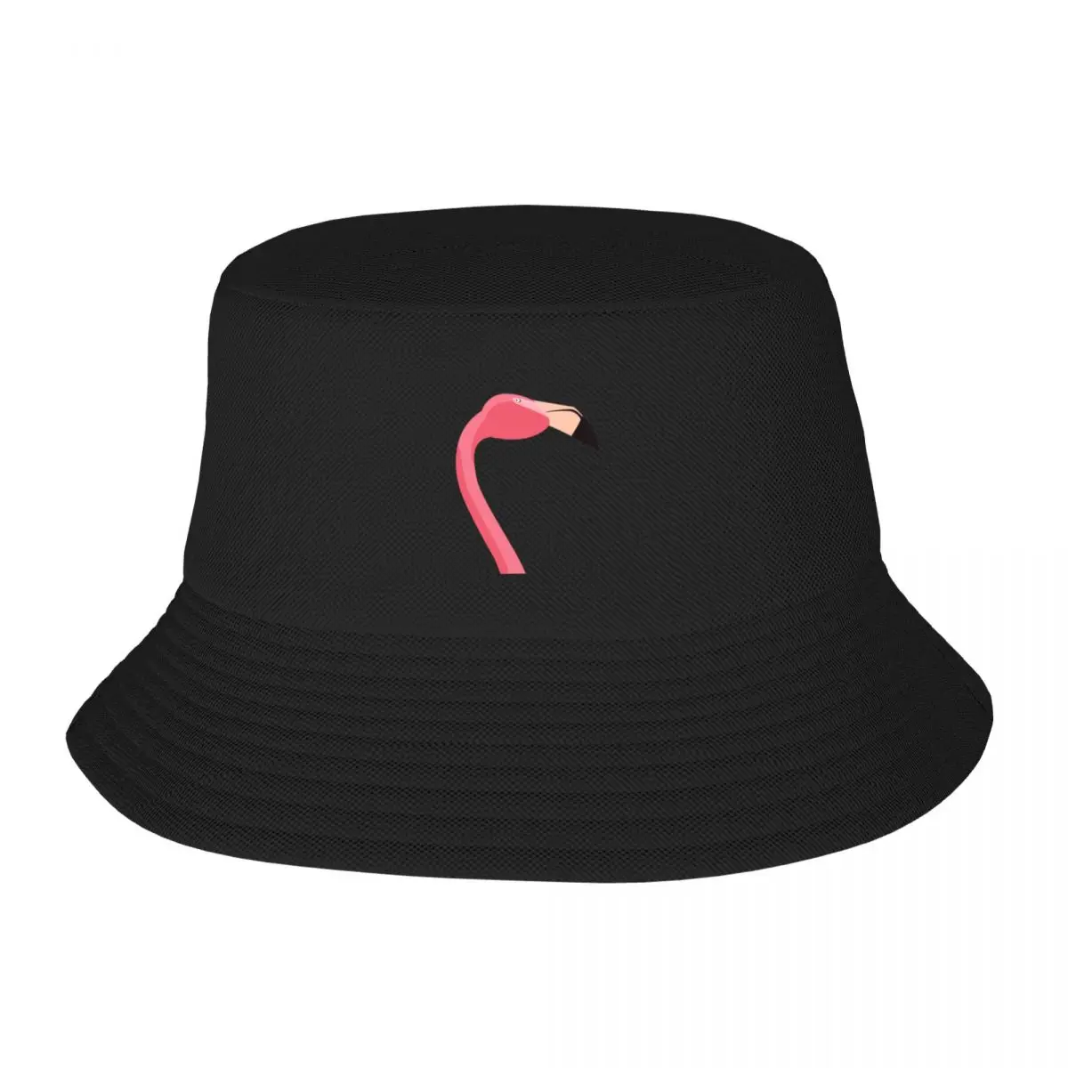 

flamingo head minimalist artsy pink and blue Bucket Hat Bobble Hat Custom Cap Hat Man Women's