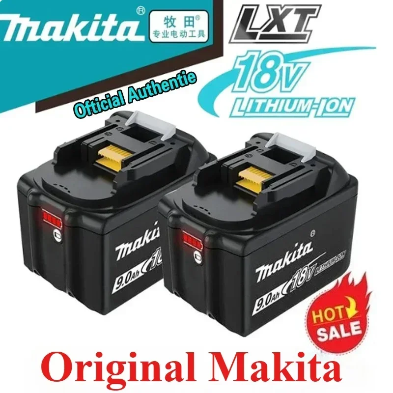 بطارية 9.0 Ah Makita 18 فولت مع ليثيوم أيون قابلة لإعادة الشحن لبطارية DDF487 BL1880 BL1860B LXT400 أداة طاقة ماكيتا 18 فولت