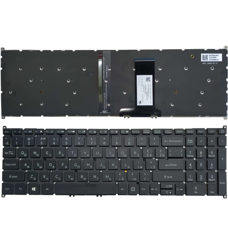 

New Russian laptop keyboard for Acer Aspire 7 A715-74G A715-75 A715-75G N17C2 N19C5 balck NO frame