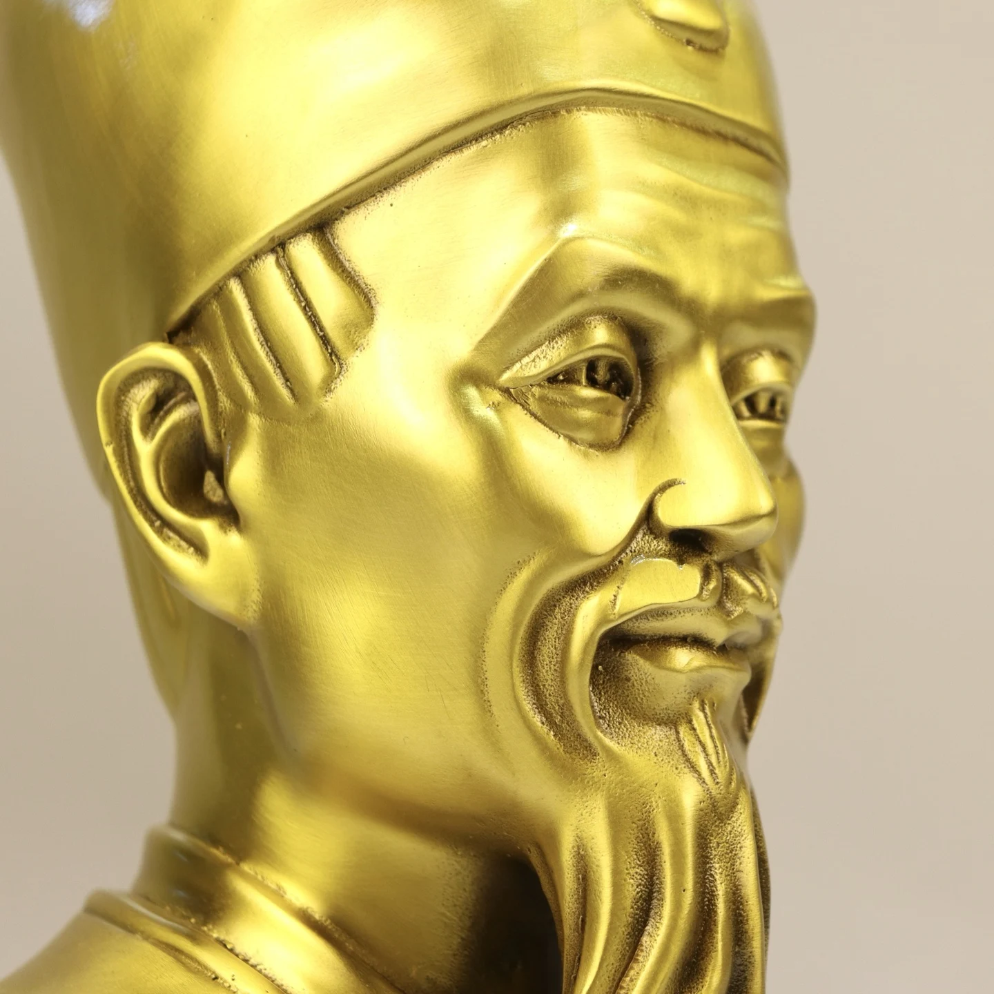 Brass high-end Li Shizhen Compendium of Materia Medica Miracle Doctor heal wounded and rescue the dying Half body Head Statue