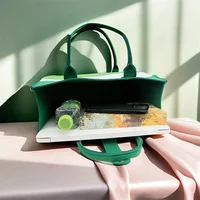 1PC Fashion Striped Canvas Women's Tote Bag-multifunctional Commuter Handbag Shoulder Crossbody Bag Shopping storage bag 2