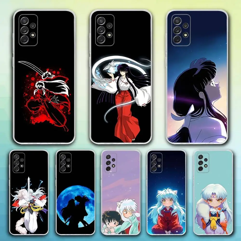 

Cute I-Inuyashas Anime Phone Case For Samsung S30,23,21,22,20, FE lite,S10,9,8,7 PIus Note20ultra Soft Transparent