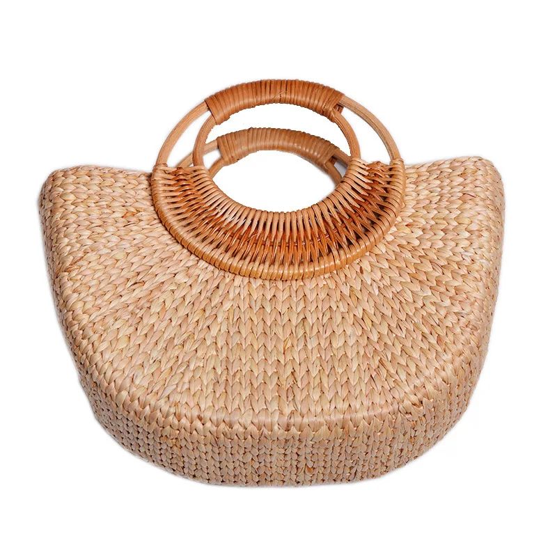 

Beach Bag Women 2025 Summer New Elegant Woven Straw Bags Female Bohemia Knitted Large Tote Handbag Vacation Casual
