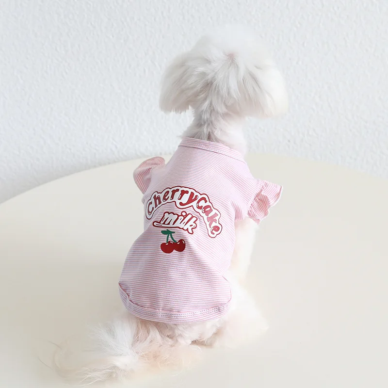 Pet Dog Couple Clothes Pets Tshirt dog Skirt lover clothing Cotton Puppy Outfit Dress Spring Summer For Dogs Vest Cat Costume