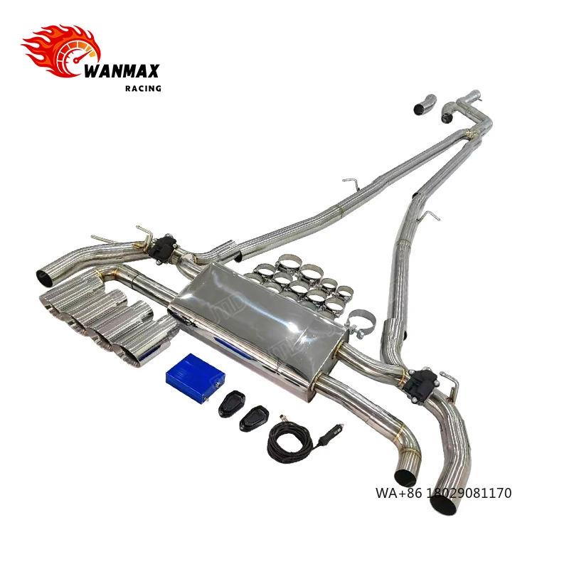 304SS Stainless Steel Catback Muffler Valvetronic Exhaust System for 2023  540i B58 3.0T Exhaust