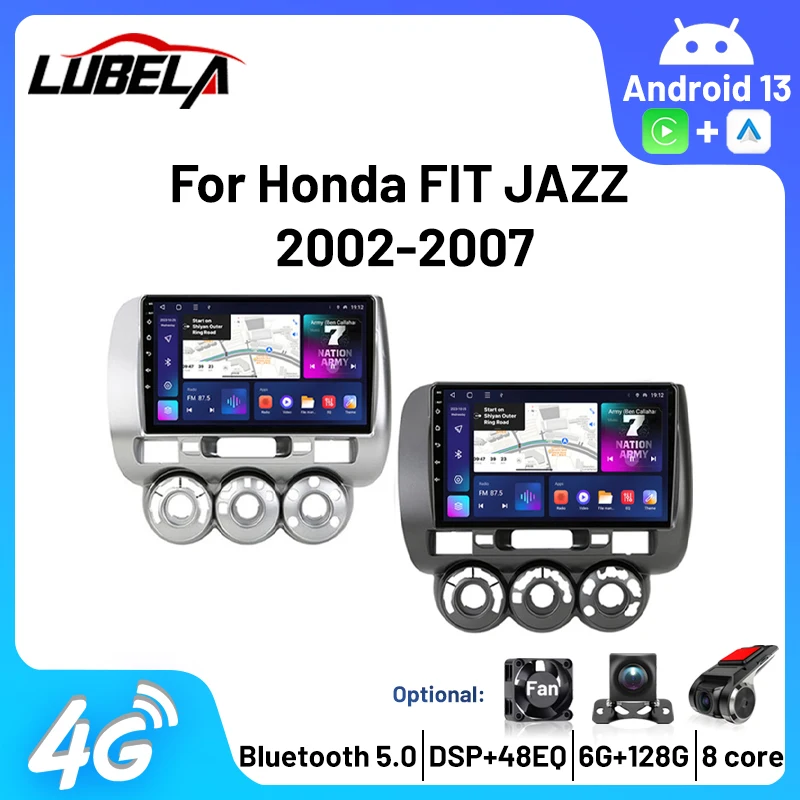 

2Din Android wifi DSP Car Stereo Subwoofer for Honda Fit Jazz City 2002-2007 Multimedia Video Player Navigation GPS Head Unit