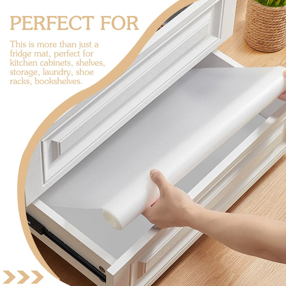 

2 Rolls Lining Moisture-proof and Mildew-proof Pad Kitchen Cabinet Liner Mats Eva Shelf Drawer Liners