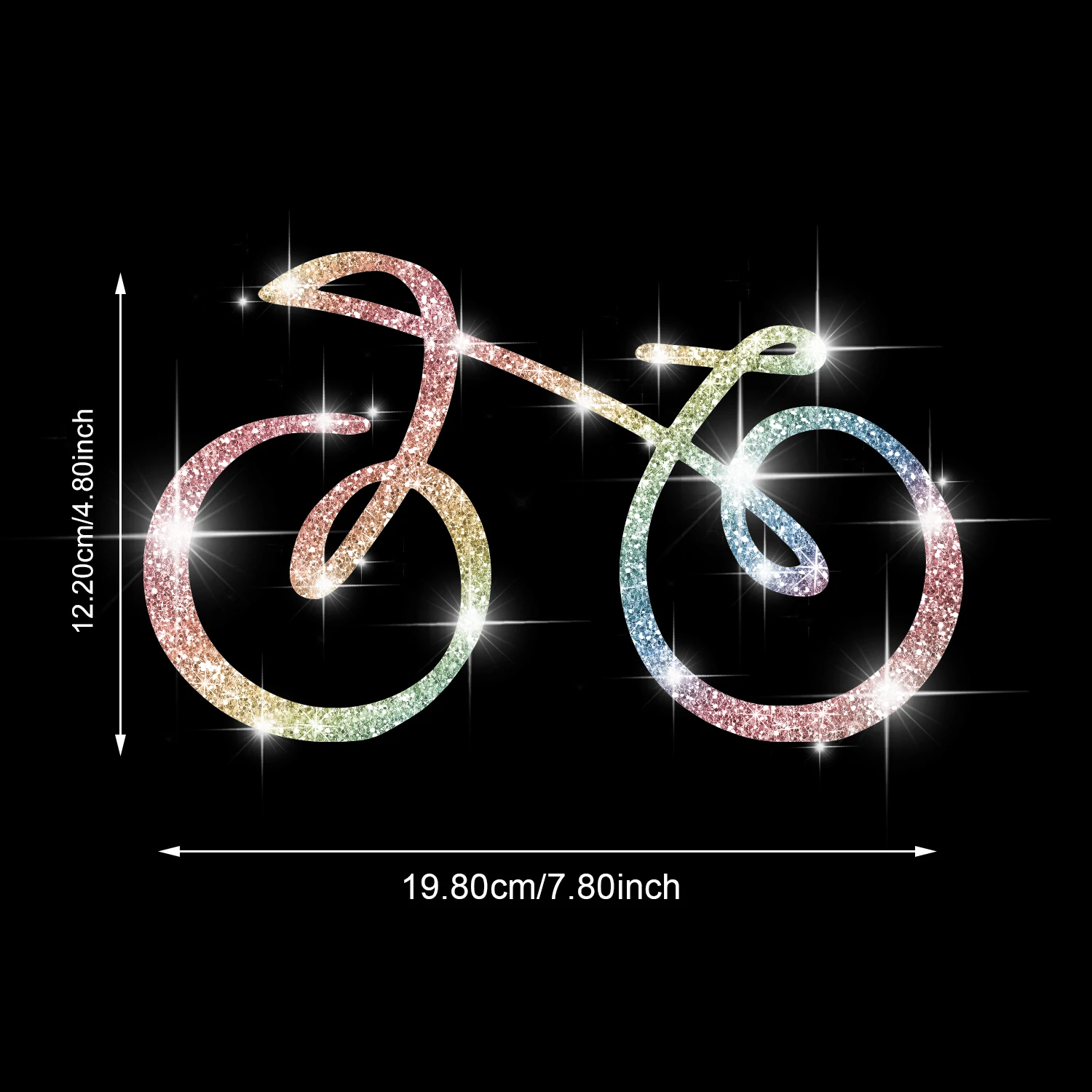 1개 반짝이는 자전거 자동차 스티커 자체 접착식 설치가 용이 자동차, 트럭, 오토바이에 적합 최고의 선물