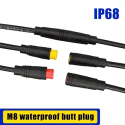 M8 Waterproof Male Female Connector Cable IP65 2 3 4 5Pin Plug Socket Extension Cable Outdoor Quick Butt Wiring Led Power Cord