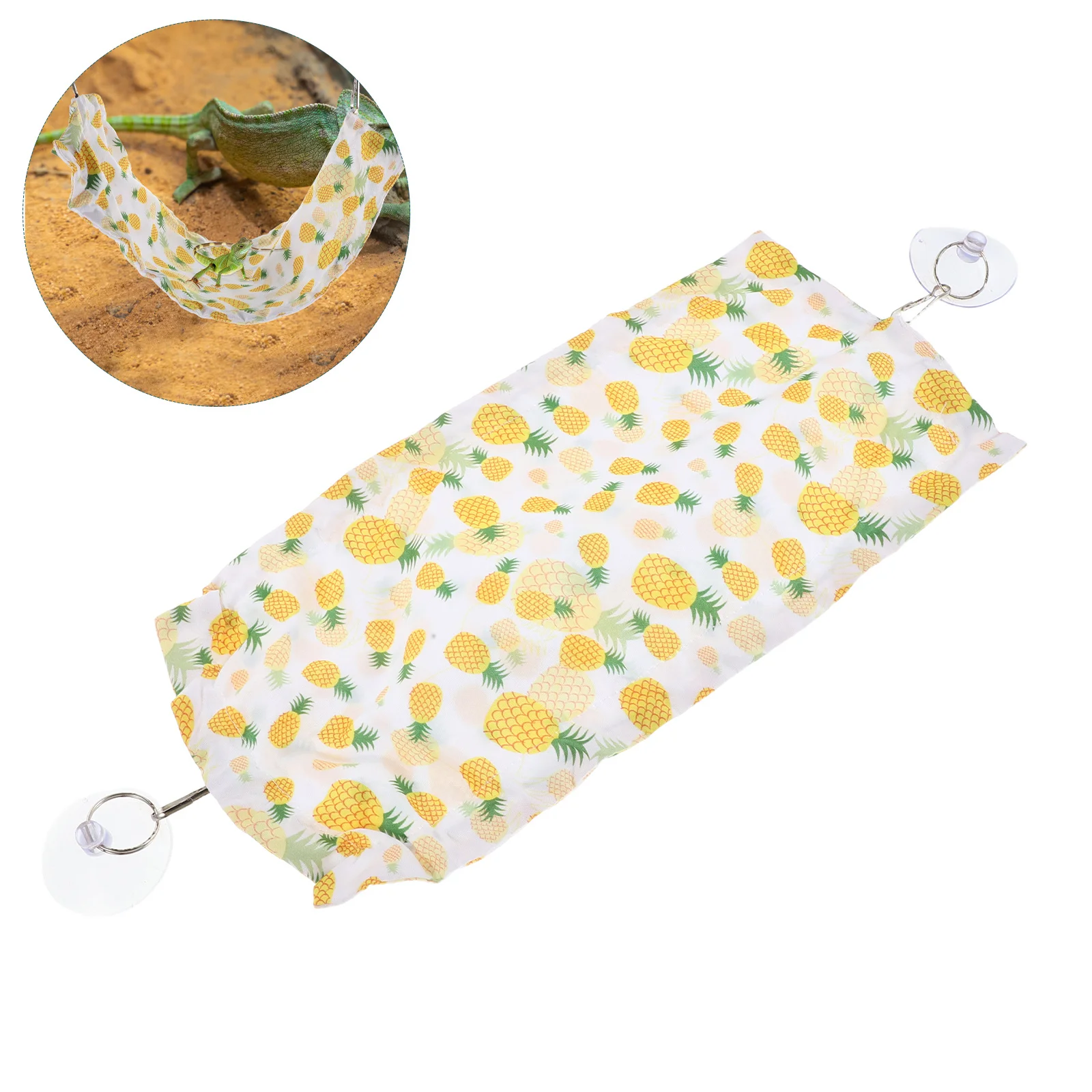 

Small Pet Swing Hammock for Reptile Tank - Breathable Hanging Lizard Bed with Suction Cups Climbing Habitat for Bearded Dragon