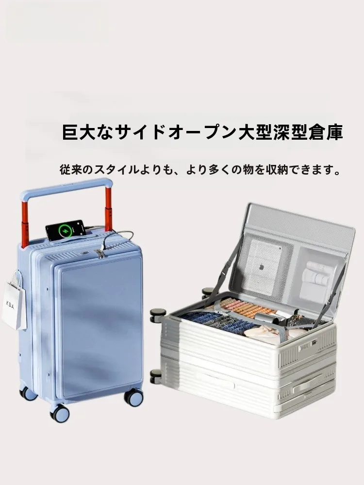 カートリッジクロコダイル拡張可能大容量24インチ荷物バッグ女性用2026年新型ユニバーサルホイール静音旅行スーツケース