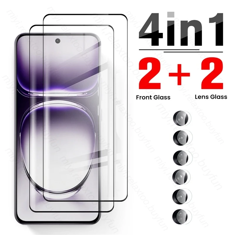 4To1 19D Curved Tempered Glass Screen Protector For Oppo Reno12 Pro 5G Camera Protect Glass Opo Appo Reno 12 12Pro Reno12Pro 5G