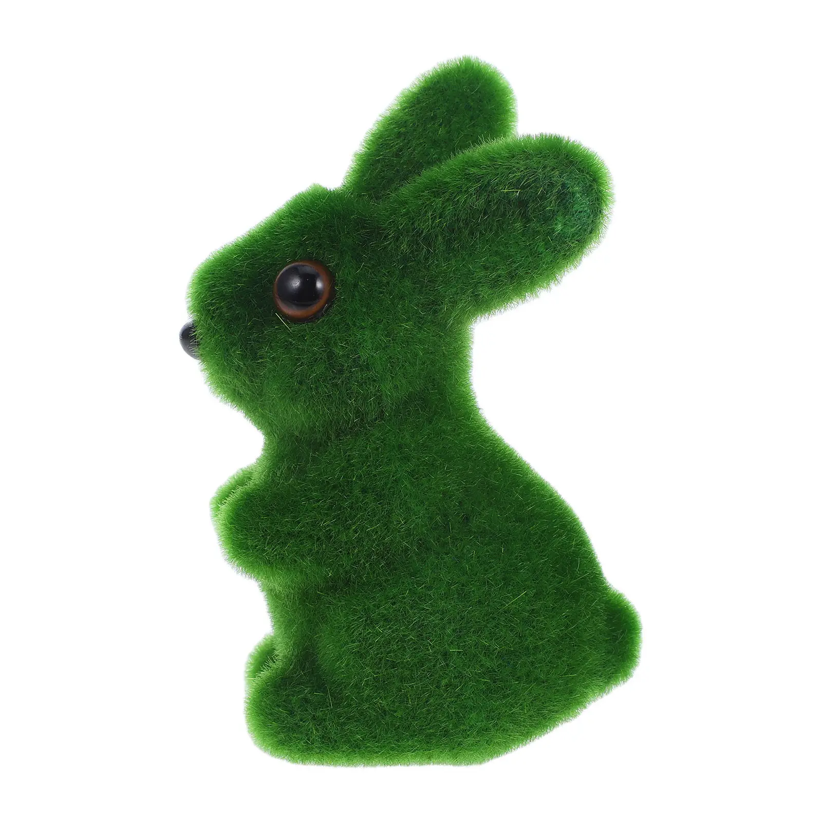 Easter Simulation Moss Rabbit Garden Statue Flocked Texture Realistic Bunny for Yard Garden Tabletop Decor Spring Home Decor
