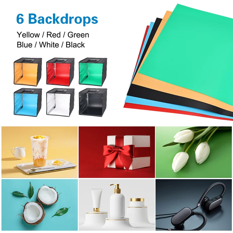 12" Photo Studio Lightbox with 120pcs LED Lights CRI 95+ Dimmable Photography Tent Kit for Jewelry Small Items Product Shooting