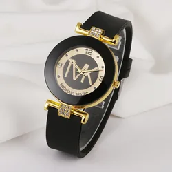 UTHAI CQ233 nuovo orologio al quarzo da donna di moda casual di tendenza con orologio al quarzo con cinturino in silicone intarsiato con diamanti