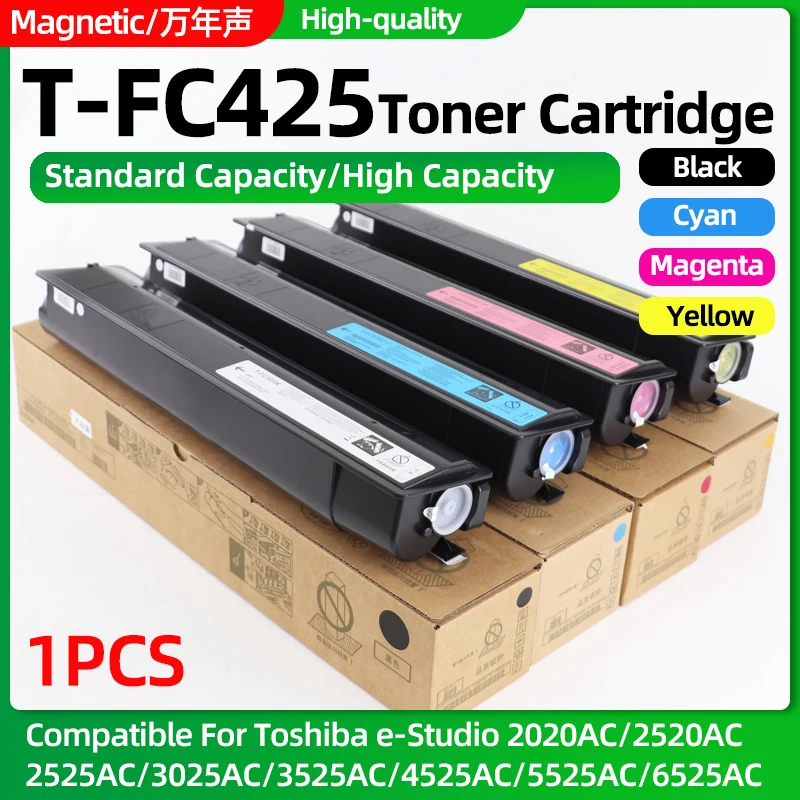 1PCS T-FC425 FC425 Toner Cartridge Compatible For Toshiba E-Studio 2020AC 2520AC 2525AC 3025AC 3525AC 4525AC 5525AC 6525AC Toner