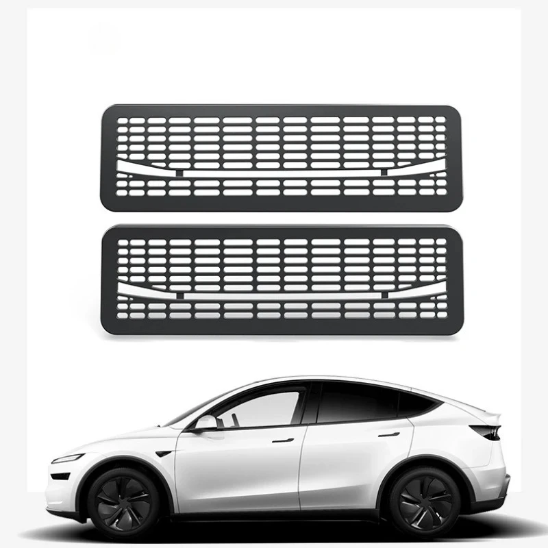 2 Stück ABS Boden-Luftstromgitter-Schutzabdeckungen für Tesla Model YL Juniper 2025 2026 Hinterer Unterboden-Klimaanlagenauslass – Detail 4