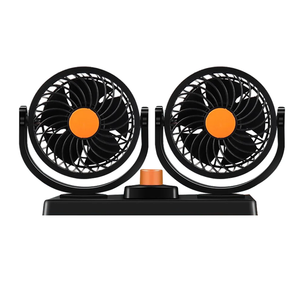 

Dual Head 24V Car Fan for Vehicles Dashboard 360 Degree Rotatable Cooling Powerful Motor Stable Reliable Portable Car Fan