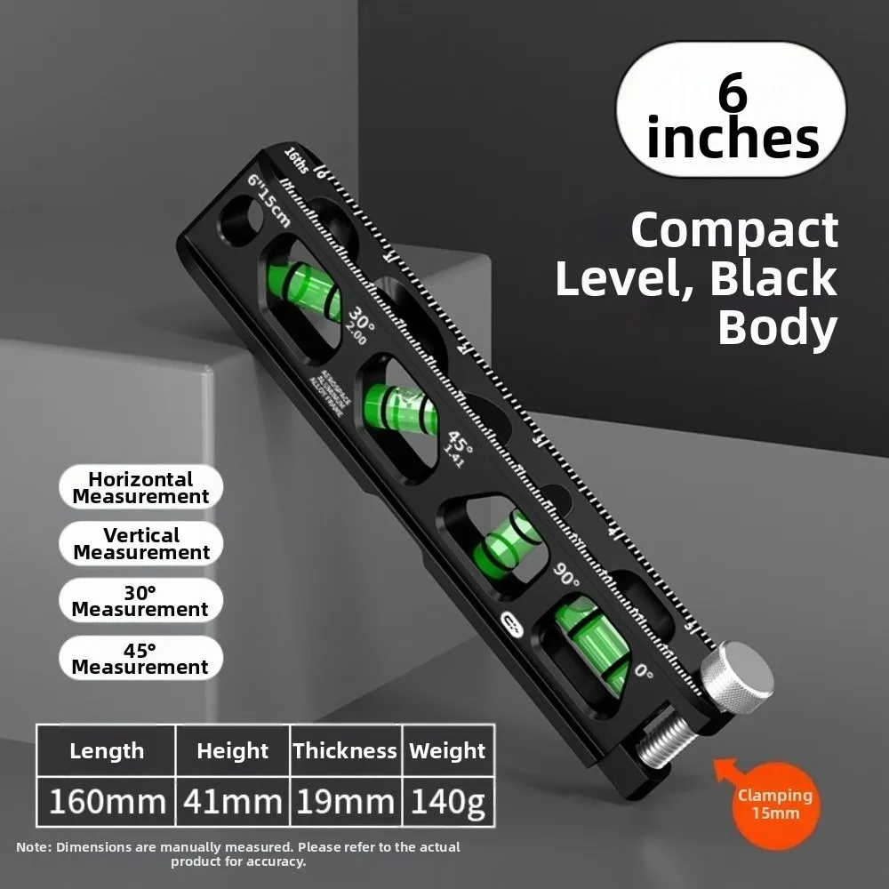 Multi-Function Magnetic Box Level With Clamp Heavy Duty Magnetic Pipeline Level 30°/45°/90° Angle With Scale