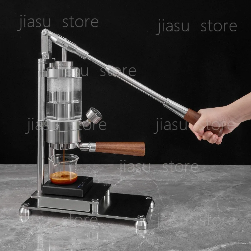 Manual pressure espresso machine with 58mm lever, compact household manual variable pressure,cordless Italian-style coffee maker