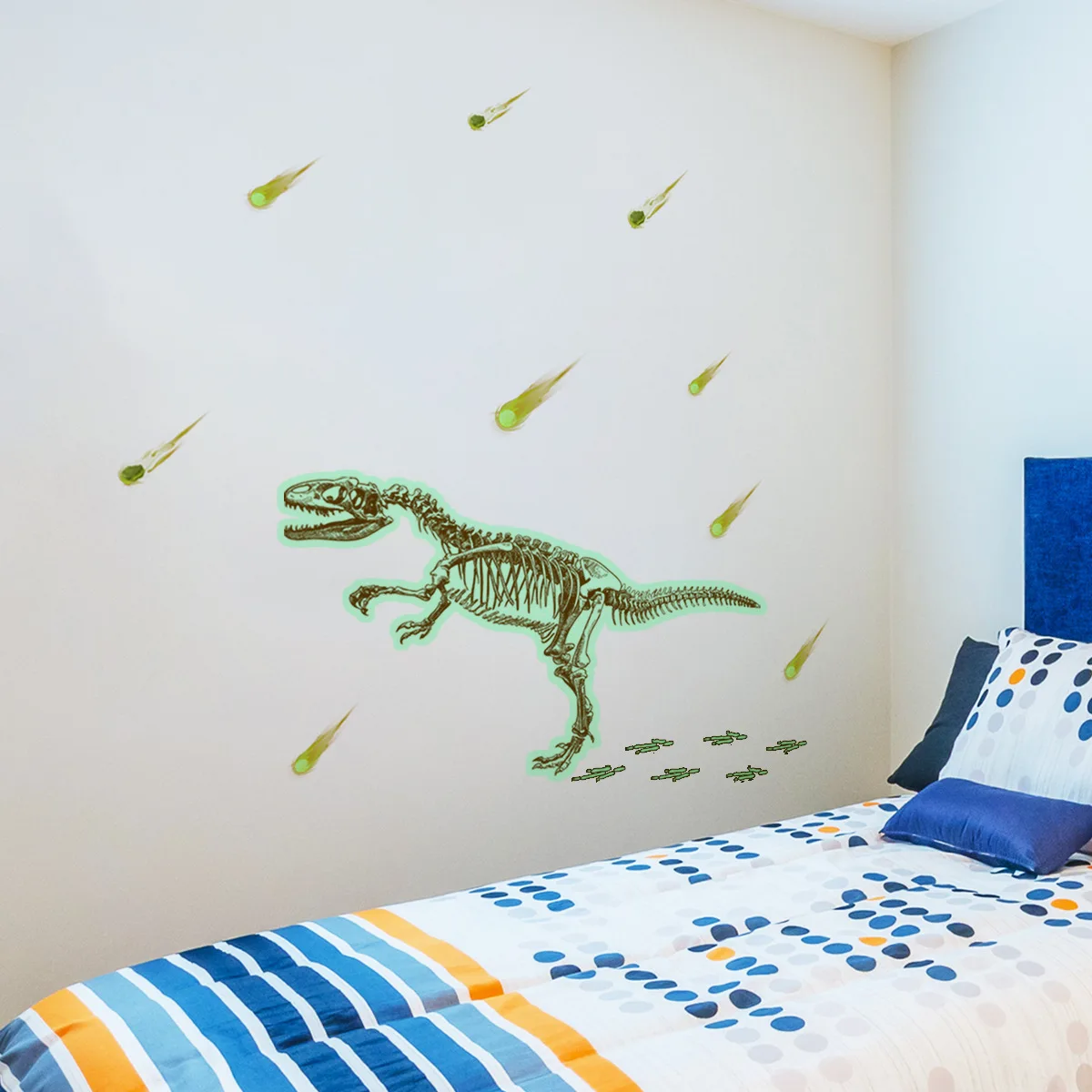 Dinosaur Meteor Shower luminous wall stickers luminous stickers living room children room self-adhesive decorative wall stickers