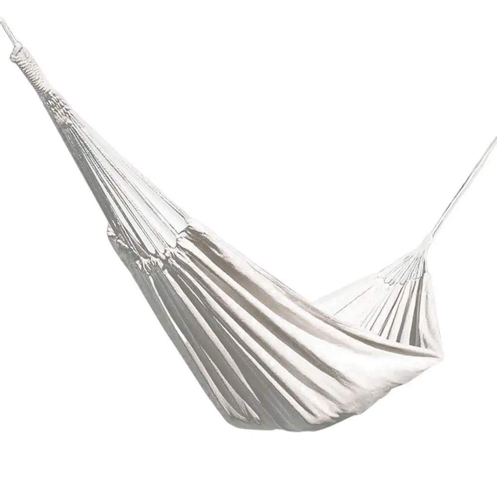 1 Set Hanging Hammock Comfortable Strong Load Bearing with Tie Rope Storage Bag Rest Canvas Single Double Person Outdoor Hammock