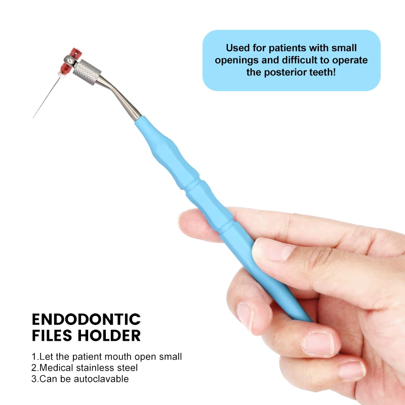 

Dental Instrument Hand Use Endodontic Files Holder K/R/H/C Files Clamping Handle for Root Canal Treatment Flexible Operation